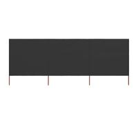 vidaXL 3-panel Wind Screen Fabric 400x80 cm Anthracite