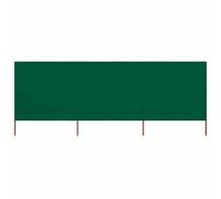 vidaXL 3-panel Wind Screen Fabric 400x80 cm Green