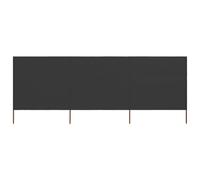vidaXL 3-panel Wind Screen Fabric 80cm Anthracite Camping Windbreak Sun Screen