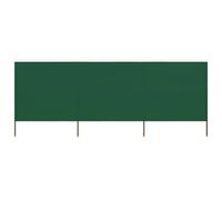 vidaXL 3-panel Wind Screen Fabric 80cm Green Camping Windbreak Sun Screen
