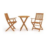 vidaXL 3 Piece Folding Bistro Set solid Acacia Wood NEW