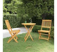 vidaXL 3 Piece Folding Garden Dining Set Solid Acacia Wood