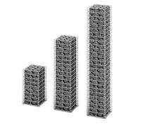 vidaXL 3x Gabions Garden Wall Stone Galvanized Wire 50/100/150 cm Basket Mesh