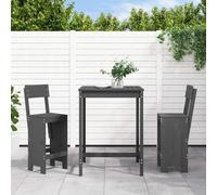 Garden Bar Set Outdoor Bar Table Set Bar Stool 3 Piece Solid Wood Pine vidaXL