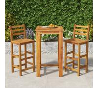 vidaXL 3 Piece Garden Bar Set Solid Wood Acacia