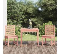 vidaXL 3 Piece Garden Bistro Set Solid Wood Douglas, Brown