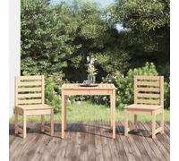 (natural pine) vidaXL Garden Bistro Set Patio Table and Chair Wooden 3 Piece Solid Wood Pine