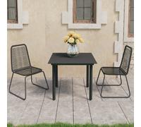 Garden Dining Set PVC Rattan Table Chairs 3/5/7/9 Piece Multi Models vidaXL