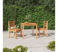 vidaXL 3 Piece Garden Dining Set Solid Wood Teak