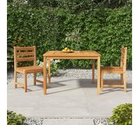 vidaXL 3 Piece Garden Dining Set Solid Wood Teak