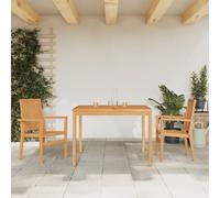 vidaXL 3 Piece Garden Dining Set Solid Wood Teak