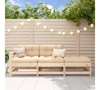 Garden Lounge Set 3 Piece Outdoor Sofa Sectional Solid Wood Pine vidaXL