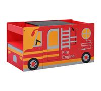 Vidaxl 3 Piece Kids Chair Table Set Fire Truck Design Wood