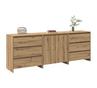 vidaXL 3 Piece Sideboard Artisan Oak Engineered Wood