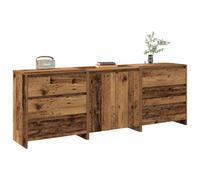 vidaXL 3 Piece Sideboard Old Wood Engineered Wood