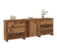 vidaXL 3 Piece Sideboard Old Wood Engineered Wood storage cabinet
