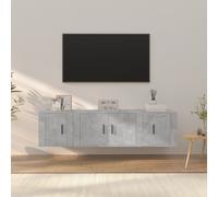 Vidaxl 3 Piece Tv Cabinet Set Concrete Grey Engineered Wood, Grey