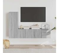 (Grey sonoma, 80 x 30 x 30 cm (W x D x H)) vidaXL TV Cabinet Set Engineered Wood Media Unit Multi Colours/Sizes 3/5 Piece