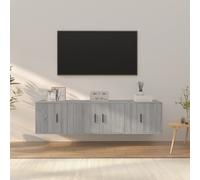 vidaXL 3 Piece TV Cabinet Set Grey Sonoma Engineered Wood