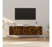 vidaXL 3 Piece TV Cabinet Set Smoked Oak Engineered Wood