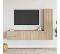 vidaXL 3 Piece TV Cabinet Set Sonoma Oak Engineered Wood