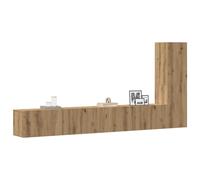 vidaXL 3 Piece TV Cabinet Set Wall-mounted Artisan Oak Engineered Wood