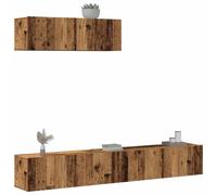 vidaXL 3 Piece TV Cabinet Set Wall-mounted Old Wood Engineered Wood