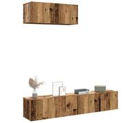 vidaXL 3 Piece TV Cabinet Set Wall-mounted Old Wood Engineered Wood tv cabinet