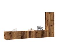 vidaXL 3 Piece TV Cabinet Set Wall-mounted Old Wood Engineered Wood tv cabinet