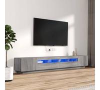 vidaXL TV Cabinet Set 3 Piece with LED Lights Sideboard Entertainment Centre TV Console Media Unit HiFi Stereo Cabinet Grey Sonoma Engineered Wood