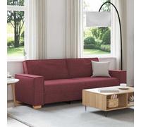 Vidaxl 3-Seater Sofa Wine Red 220 X 78 X 84 Cm Fabric