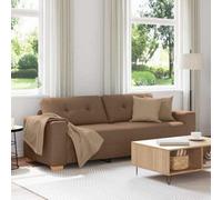 Vidaxl 3-Seater Sofa With Cushion Brown Fabric