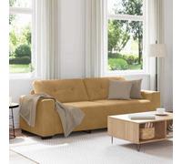 Vidaxl 3-Seater Sofa With Cushion Brown Velvet