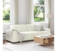 Vidaxl 3-Seater Sofa With Cushion Cream Velvet