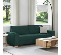 Vidaxl 3-Seater Sofa With Cushion Dark Green Fabric