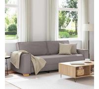 Vidaxl 3-Seater Sofa With Cushion Taupe Fabric