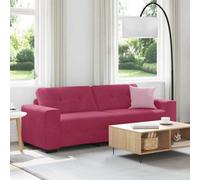 Vidaxl 3-Seater Sofa With Cushion Wine Red Velvet