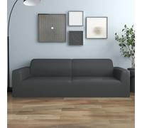vidaXL 3-Seater Stretch Couch Slipcover Anthracite Polyester Jersey