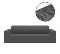 vidaXL 3-Seater Stretch Couch Slipcover Anthracite Polyester Jersey Cover