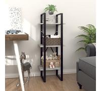 Vidaxl 3-Tier Book Cabinet Concrete Grey 40X30X105 Cm Engineered Wood