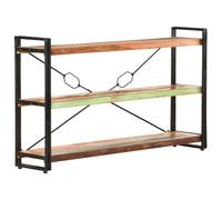 vidaXL 3-Tier Bookcase 140x30x80 cm Solid Reclaimed Wood