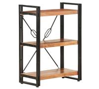 vidaXL 3-Tier Bookcase 60x30x80 cm Solid Acacia Wood