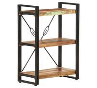 vidaXL 3-Tier Bookcase 60x30x80 cm Solid Reclaimed Wood