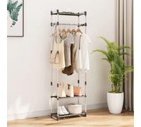 vidaXL 3-Tier Clothes Rack Silver 59x29x192 cm Aluminium