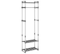 vidaXL 3-Tier Clothes Rack Silver 59x29x192 cm Aluminium Coat Rack Coat Stand