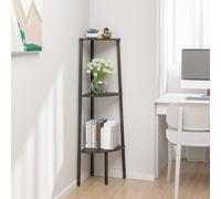 vidaXL 3-Tier Corner Shelf Black 45.5x31.5x120 cm