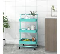 3-Tier Kitchen Trolley Iron and ABS Serving Cart Trolley Multi Colours vidaXL