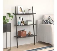 vidaXL 3-Tier Leaning Shelf Black 64x34x116 cm