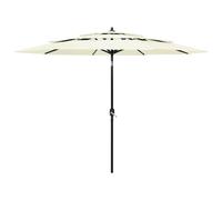 vidaXL 3-Tier Parasol with Aluminium Pole Sand 3 m UK HOT