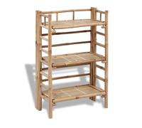vidaXL 3-tier Plant Rack Bamboo Outdoor Patio Flower Pot Storage Display Shelf v